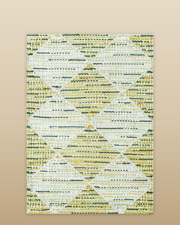Contemporary american rag rug, design r3029g 1 Contemporary american hooked rug, design r3029g