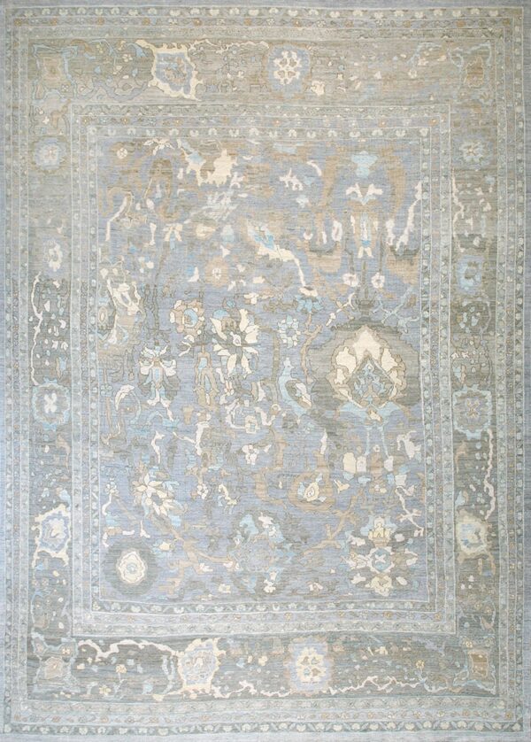 Contemporary sultanabad rug, design s53619 1 Contemporary american hooked rug, design s53619