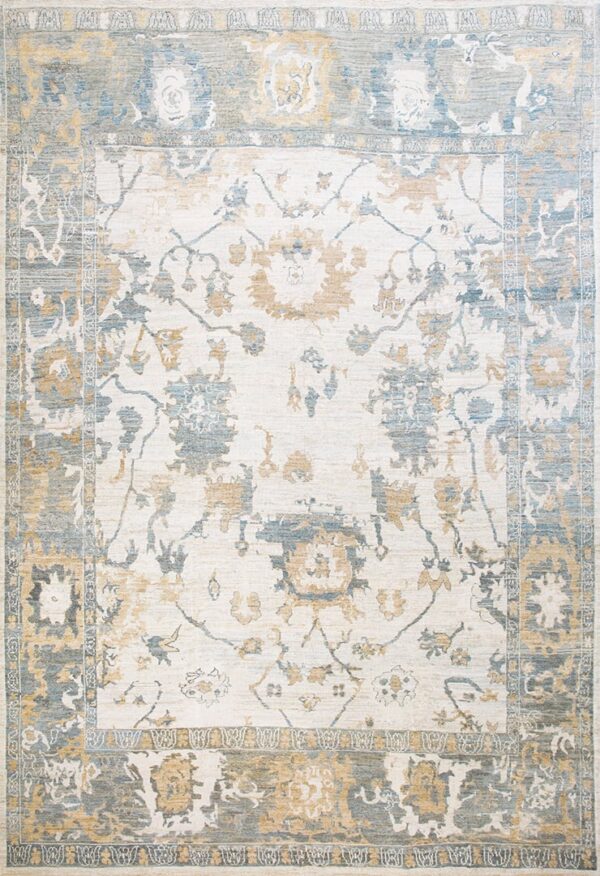 Contemporary sultanabad rug, design s53873 1 Contemporary american hooked rug, design s53873