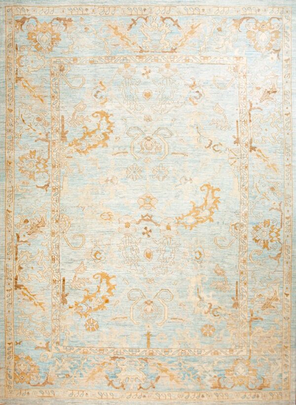 Contemporary sultanabad rug, design s53884 1 Contemporary american hooked rug, design s53884