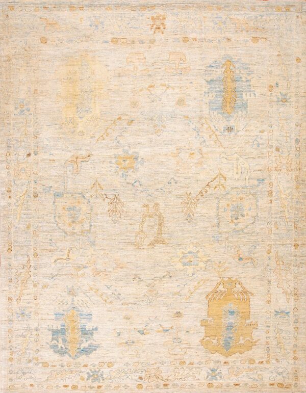 Contemporary sultanabad rug, design s53886 1 Contemporary american hooked rug, design s53886