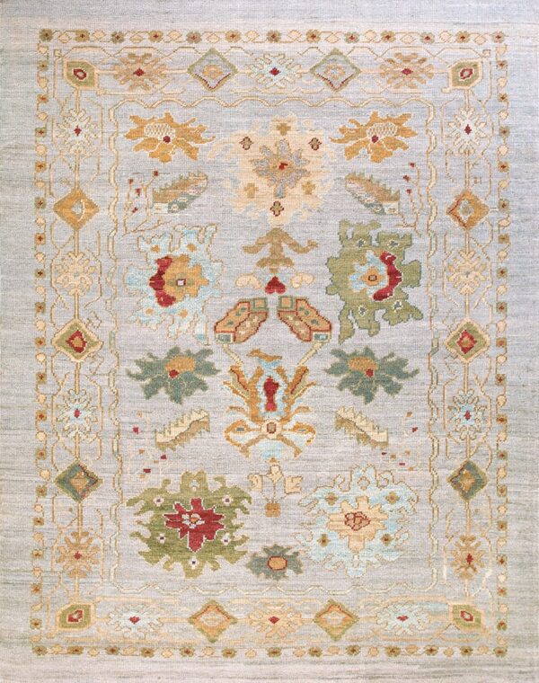 Contemporary sultanabad rug, design s53909 1 Contemporary american hooked rug, design s53909