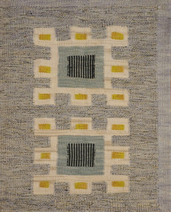 Contemporary swedish style flat weave rug, design sc_03b2 1 Contemporary american hooked rug, design sc_03b2