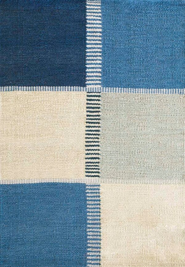 Contemporary swedish style flat weave rug, design sc_05 1 Contemporary american hooked rug, design sc_05