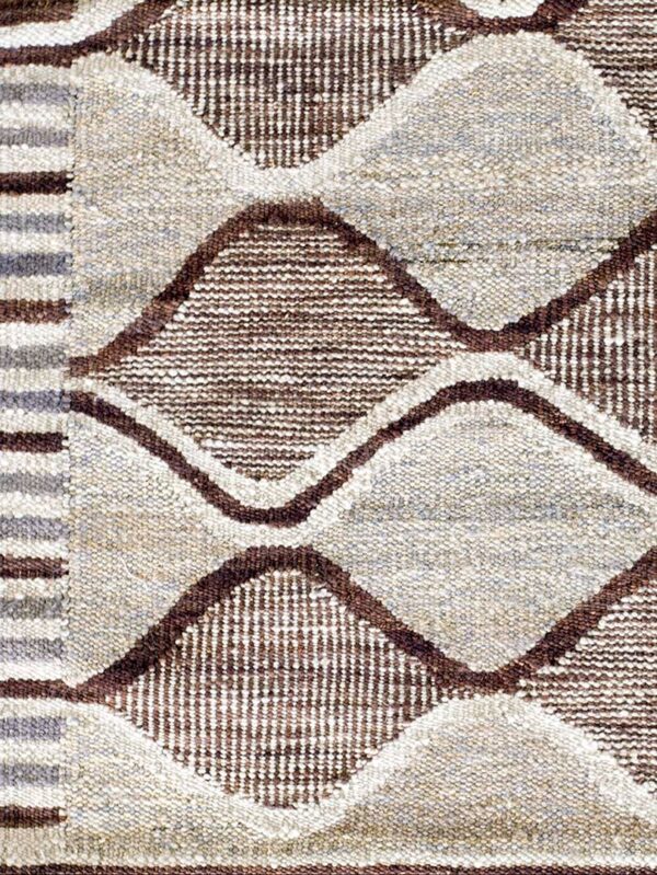 Contemporary swedish style flat weave rug, design sc_19 1 Contemporary american hooked rug, design sc_19