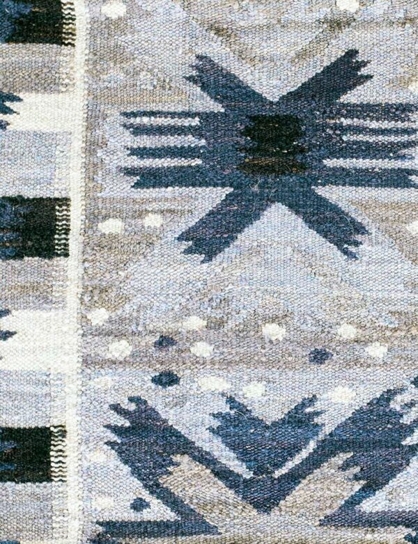 Contemporary swedish style flat weave rug, design sc_22 1 Contemporary american hooked rug, design sc_22