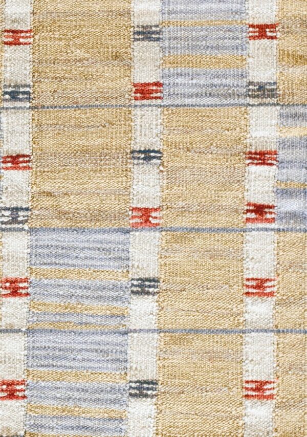 Contemporary swedish style flat weave rug, design sc_26 1 Contemporary american hooked rug, design sc_26