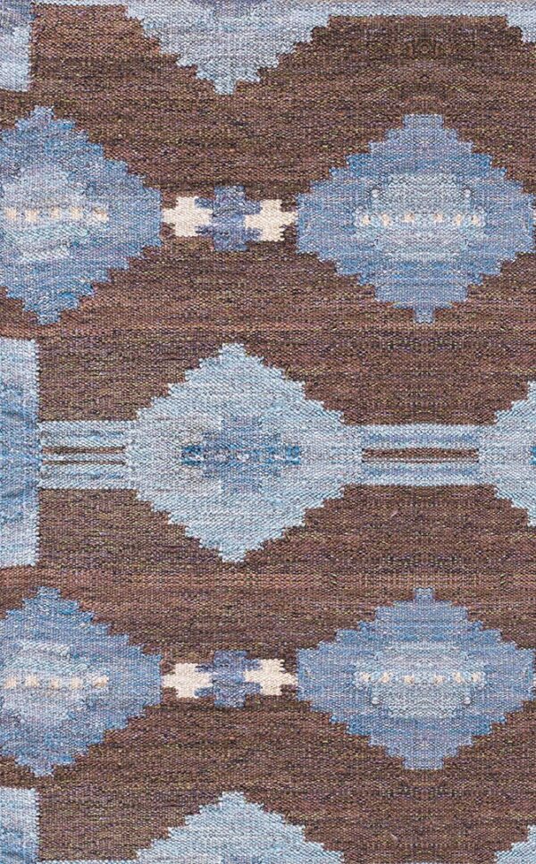 Contemporary swedish style flat weave rug, design sc_28 1 Contemporary american hooked rug, design sc_28