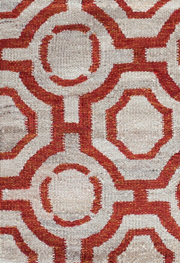 Contemporary swedish style flat weave rug, design sc_32 1 Contemporary american hooked rug, design sc_32