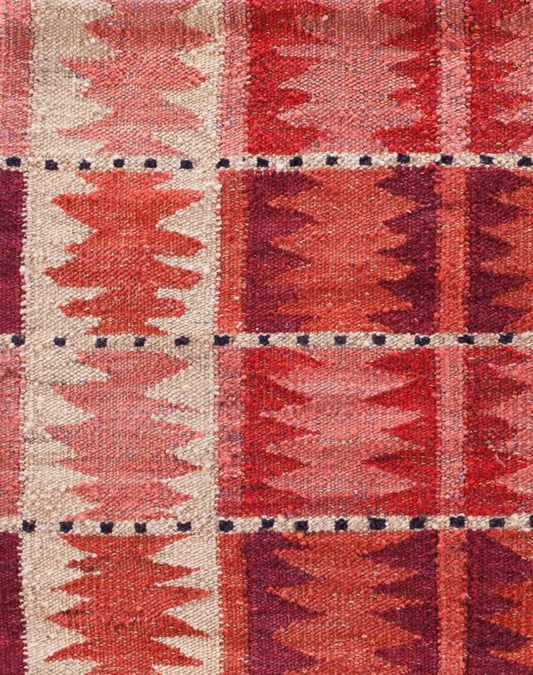 Contemporary swedish style flat weave rug, design sc_35c 1 Contemporary american hooked rug, design sc_35c