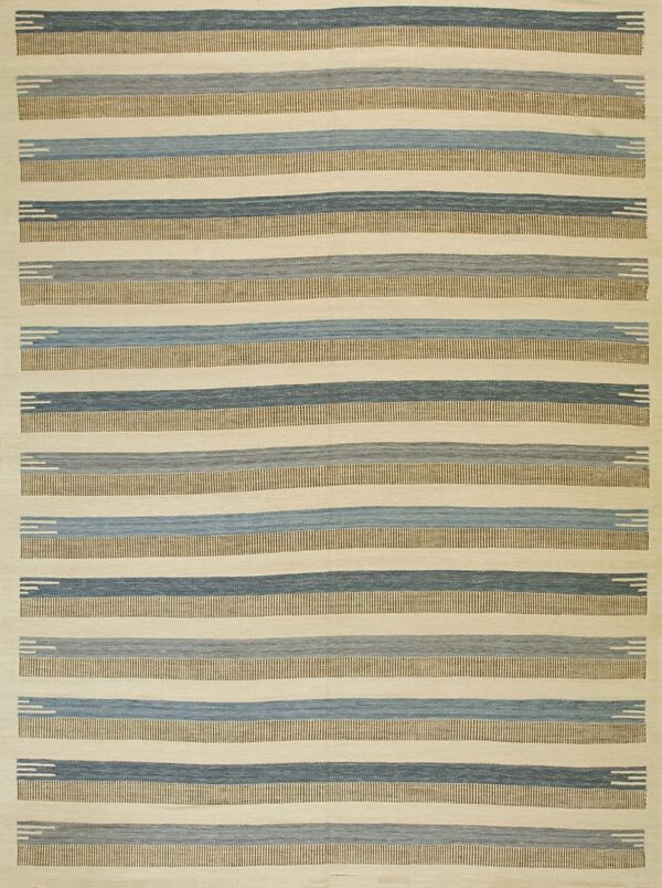 Contemporary swedish style flat weave rug, design sc_503 2 Contemporary american hooked rug, design sc_503