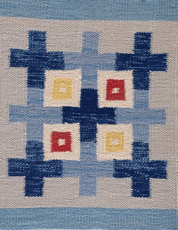 Contemporary swedish style flat weave rug, design sc_507 1 Contemporary american hooked rug, design sc_507