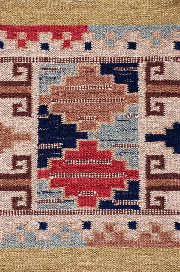 Contemporary swedish style flat weave rug, design sc_508 1 Contemporary american hooked rug, design sc_508