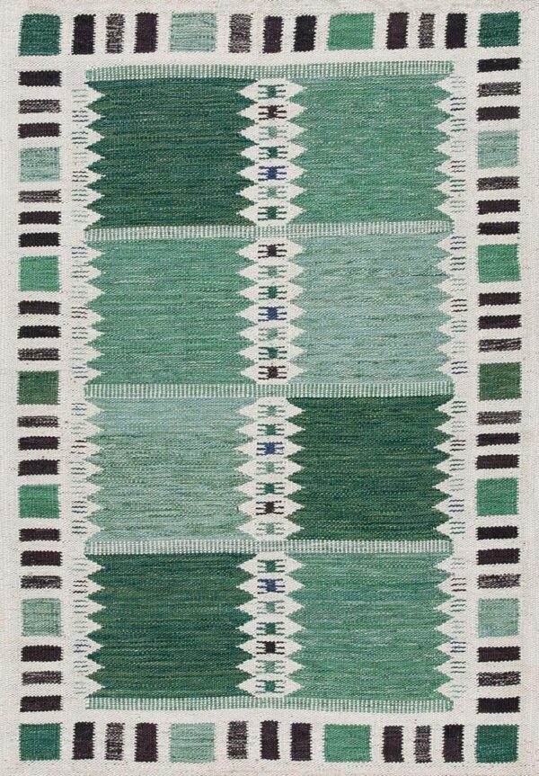 Contemporary swedish style flat weave rug, design sc_512e 2 Contemporary american hooked rug, design sc_512e