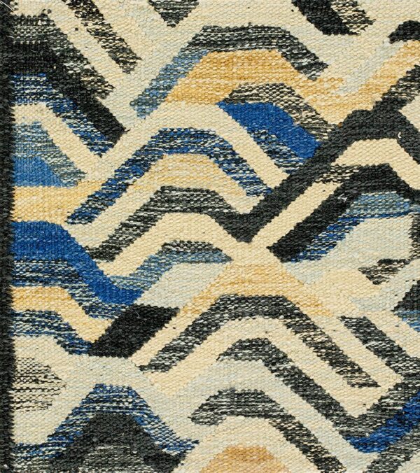 Contemporary swedish style flat weave rug, design sc_523 1 Contemporary american hooked rug, design sc_523