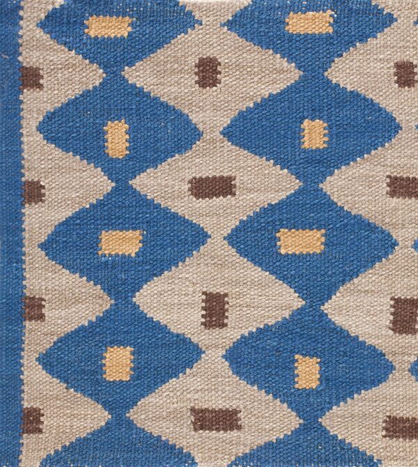 Contemporary swedish style flat weave rug, design sc_531 1 Contemporary american hooked rug, design sc_531