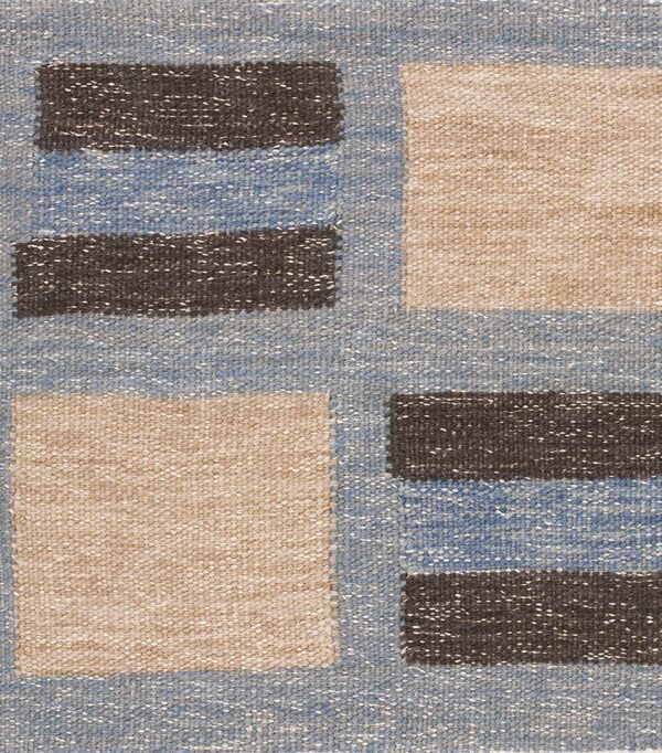 Contemporary swedish style flat weave rug, design sc_533 1 Contemporary american hooked rug, design sc_533