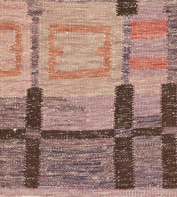 Contemporary swedish style flat weave rug, design sc_545 1 Contemporary american hooked rug, design sc_545