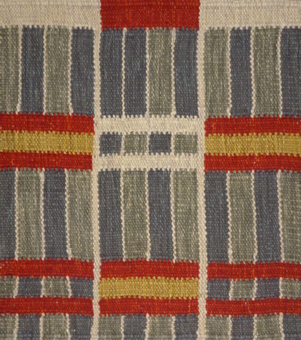 Contemporary swedish style flat weave rug, design sc_574 1 Contemporary american hooked rug, design sc_574