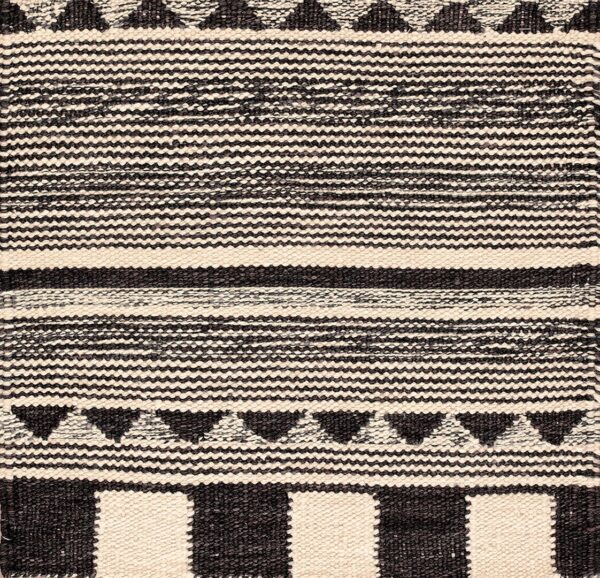 Contemporary swedish style flat weave rug, design sc_620 1 Contemporary american hooked rug, design sc_620