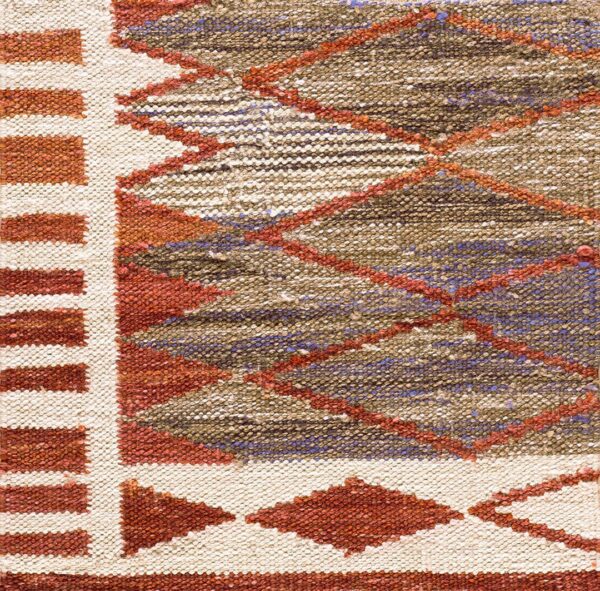 Contemporary swedish style flat weave rug, design sc_630 1 Contemporary american hooked rug, design sc_630