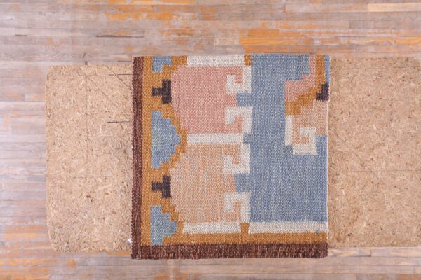 Contemporary swedish style flat weave rug, design sc_639 1 Contemporary american hooked rug, design sc_639