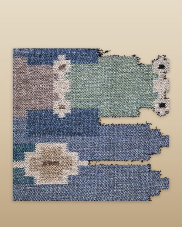 Contemporary swedish style flat weave rug, design sc_673 1 Contemporary american hooked rug, design sc_673