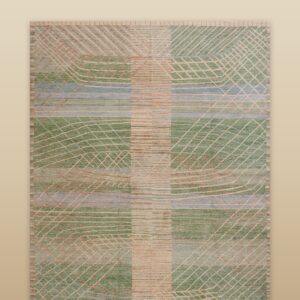 Contemporary American hooked rug, design SCP_05