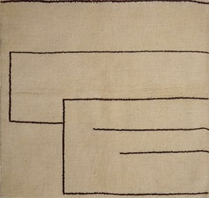 Contemporary American hooked rug, design SCP_14B