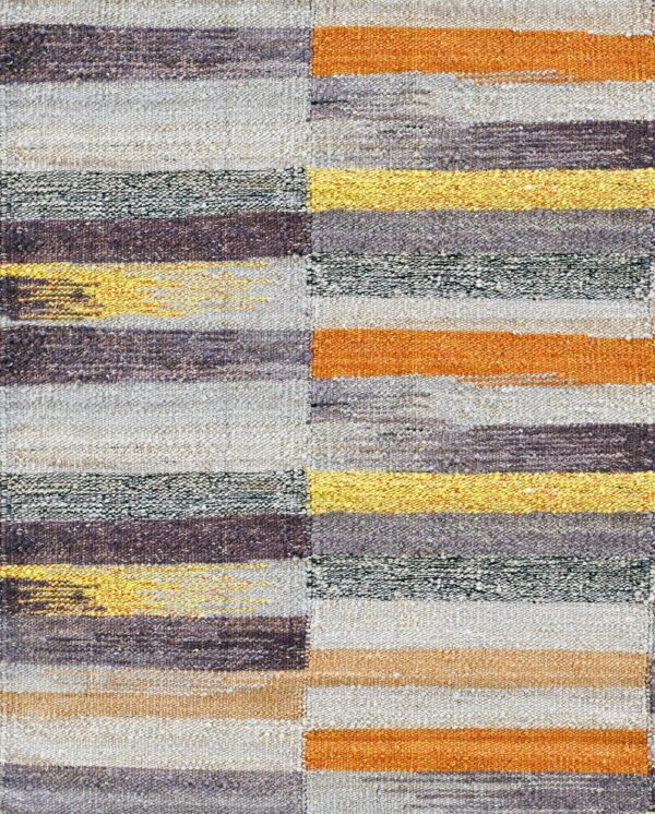 Contemporary swedish style flat weave rug, design scp_27a2 1 Contemporary american hooked rug, design scp_27a2