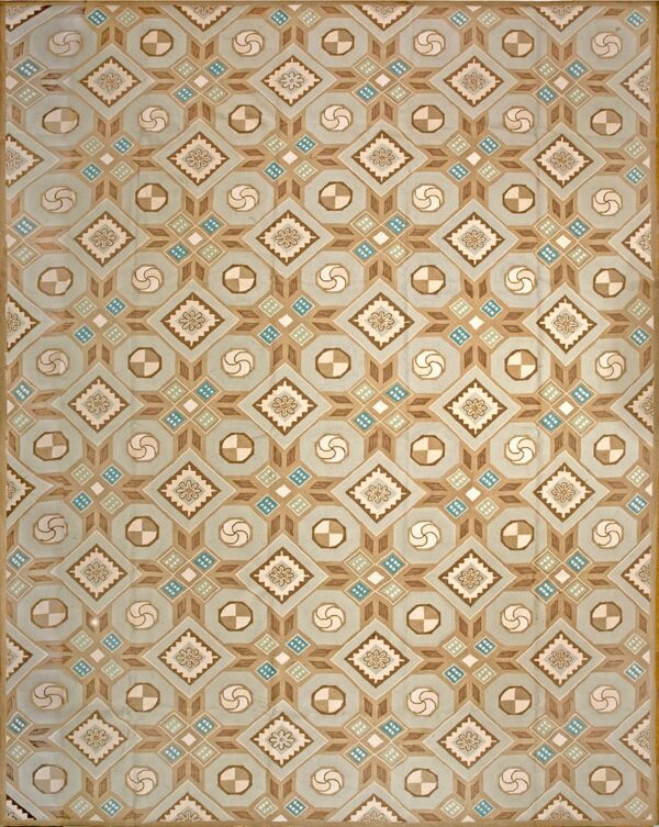 Contemporary american hooked rug, design t1093 1 Contemporary american hooked rug, design t1093