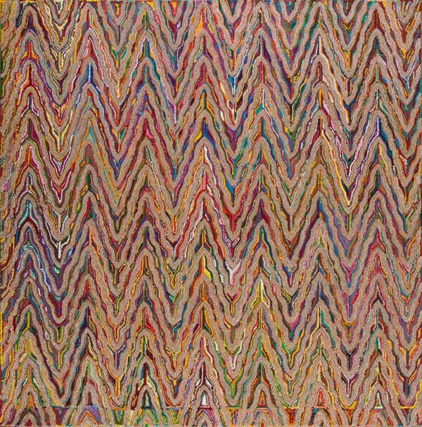Contemporary american hooked rug, design t_1