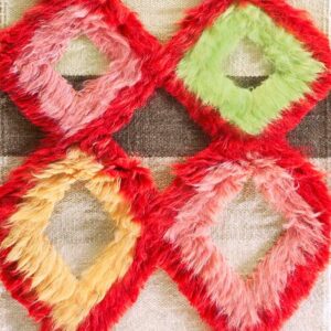 Contemporary American hooked rug, design TL_10A