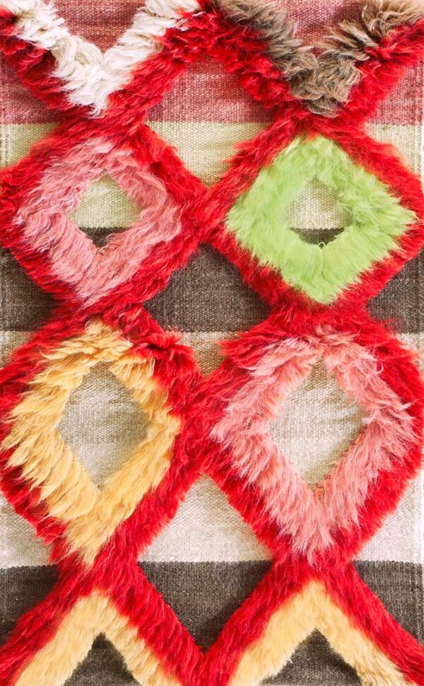Contemporary tulu rug, design tl_10a 1 Contemporary american hooked rug, design tl_10a