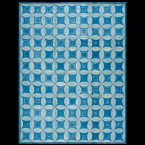 Contemporary American hooked rug, design W1002A