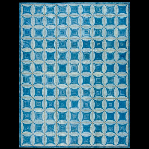 Contemporary american hooked rug, design w1002a 1 Contemporary american hooked rug, design w1002a