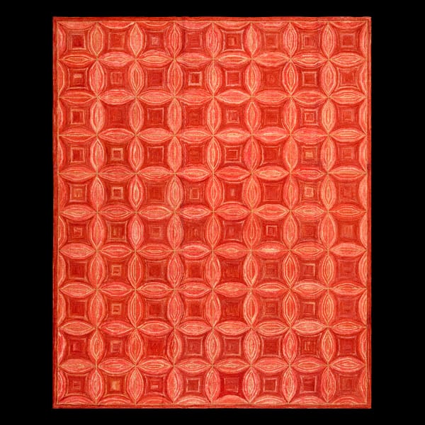 Contemporary american hooked rug, design w1002g 2 Contemporary american hooked rug, design w1002g