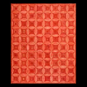 Contemporary American hooked rug, design W1002G
