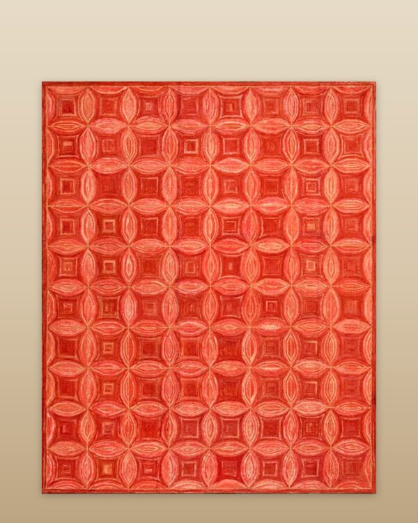 Contemporary american hooked rug, design w1002g 1 Contemporary american hooked rug, design w1002g