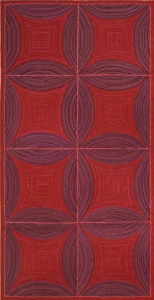 Contemporary american hooked rug, design w1002u3 1 Contemporary american hooked rug, design w1002u3