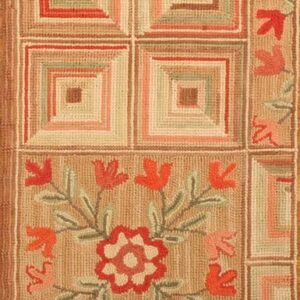 Contemporary American hooked rug, design W1008B