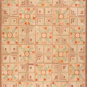 Contemporary American hooked rug, design W1008B