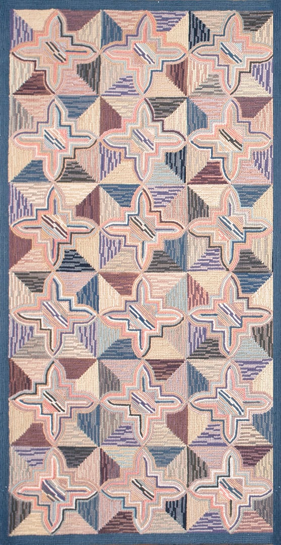 Contemporary american hooked rug, design w1041f 1 Contemporary american hooked rug, design w1041f