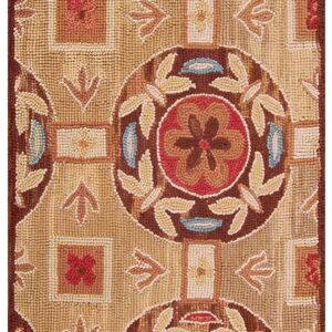Contemporary American hooked rug, design W1057