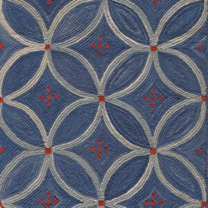 Contemporary American hooked rug, design W1071I4