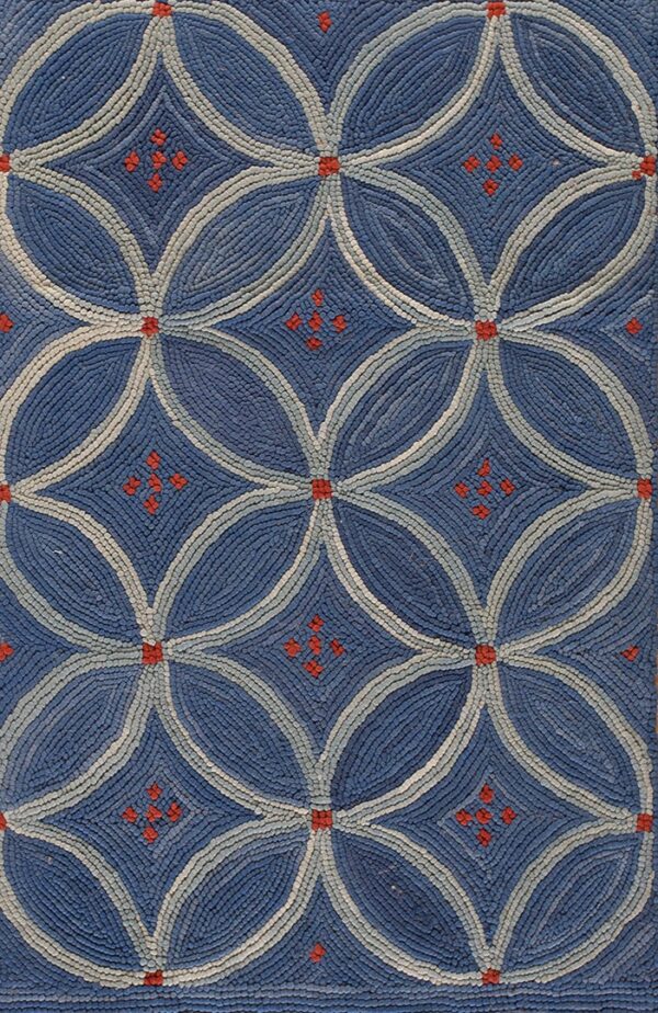 Contemporary american hooked rug, design w1071i4 1 Contemporary american hooked rug, design w1071i4