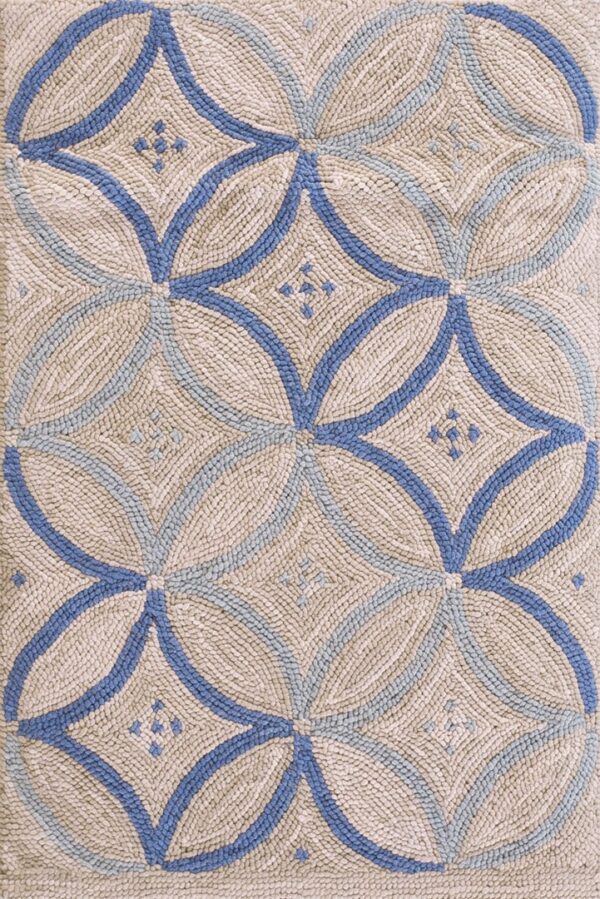 Contemporary american hooked rug, design w1071n1