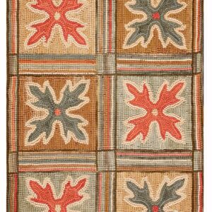 Contemporary American hooked rug, design W1074