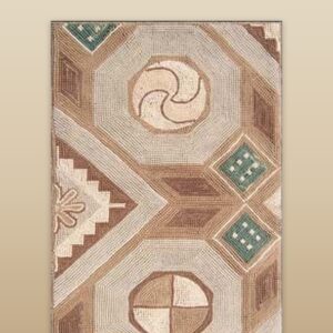 Contemporary American hooked rug, design W1093