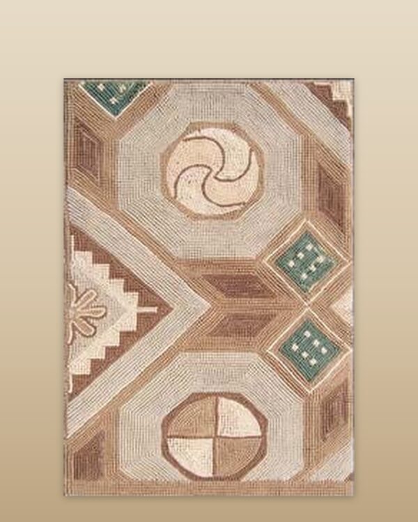 Contemporary american hooked rug, design w1093 1 Contemporary american hooked rug, design w1093